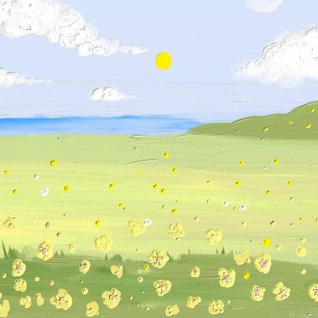 治愈系朋友圈背景动漫图身披春日阳光去拥抱你