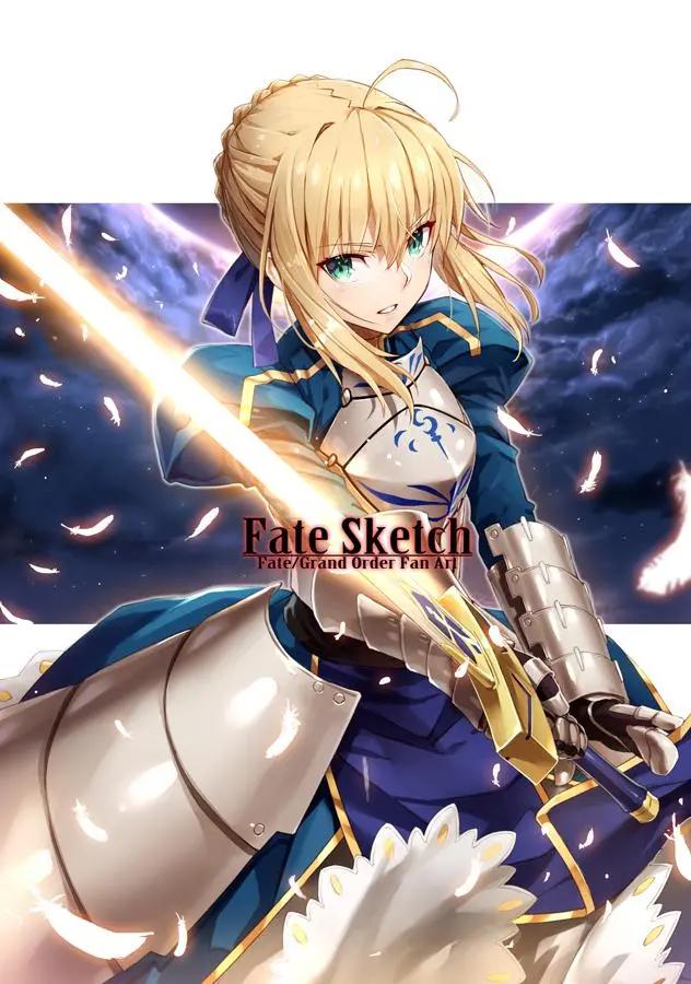 二次元动漫壁纸：吾王saber美如画！来欣赏p站大神们的FATE同人图