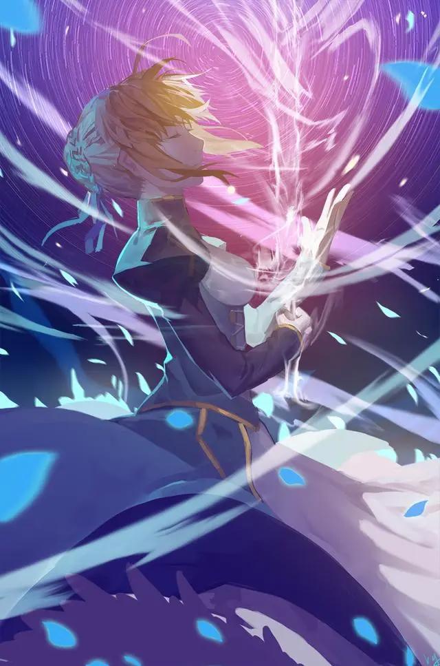 二次元动漫壁纸：吾王saber美如画！来欣赏p站大神们的FATE同人图