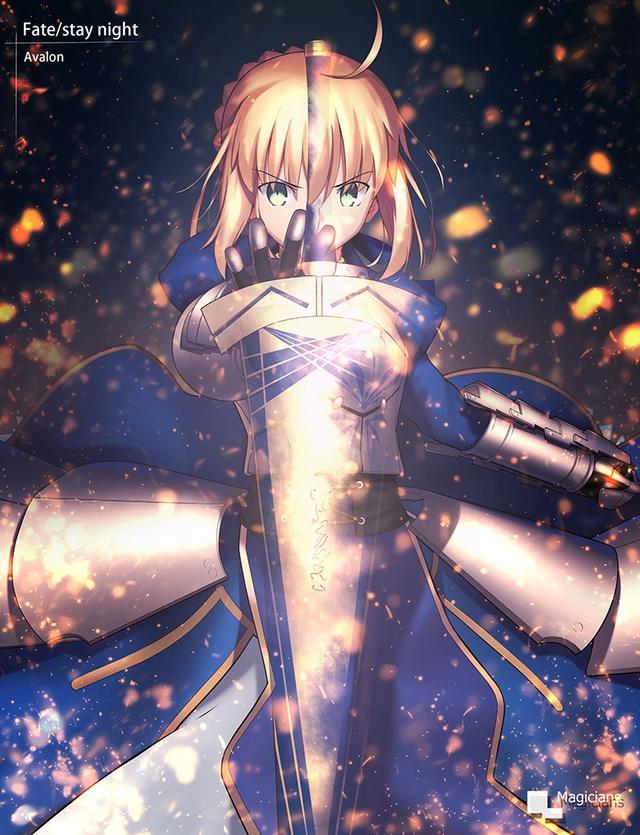 二次元动漫壁纸：吾王saber美如画！来欣赏p站大神们的FATE同人图