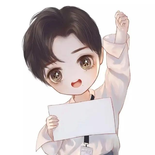肖战q版动漫插画，超可爱的肖战q版头像，拿去当作头像用！