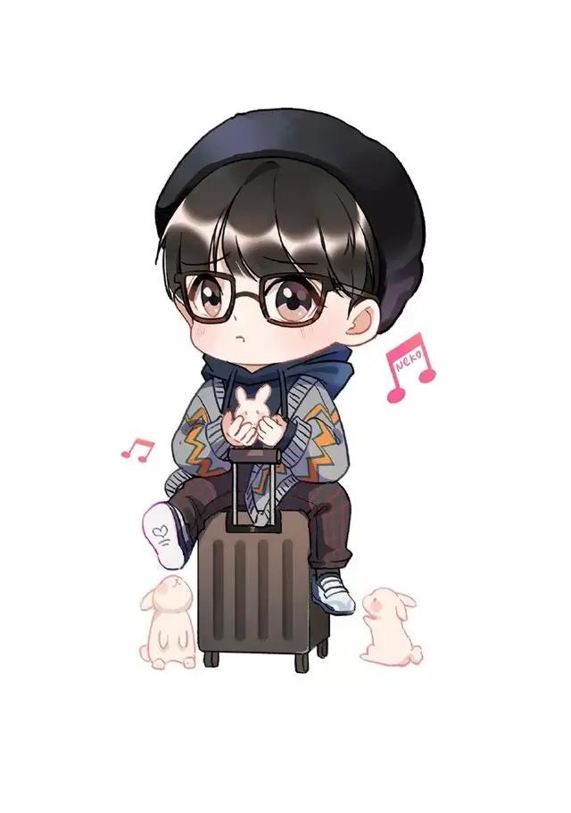 肖战q版动漫插画，超可爱的肖战q版头像，拿去当作头像用！