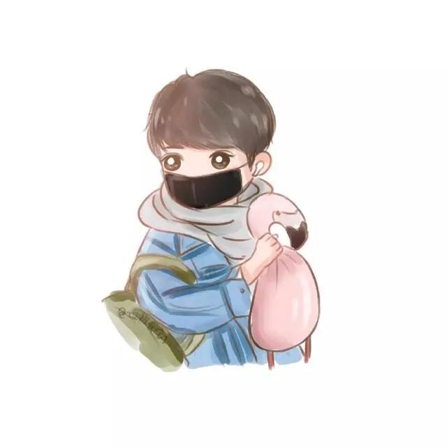 肖战q版动漫插画，超可爱的肖战q版头像，拿去当作头像用！