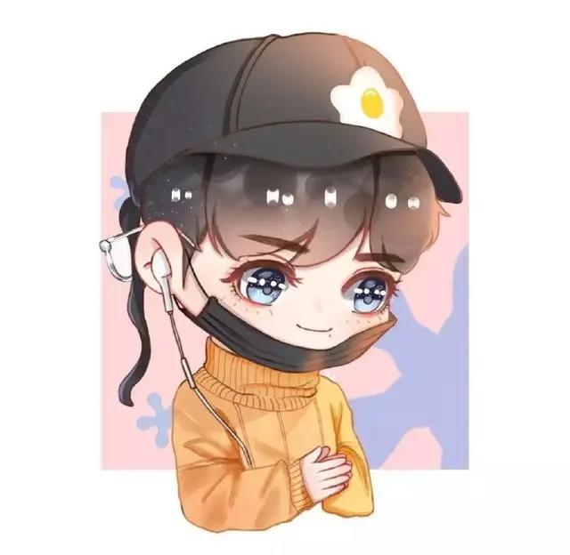 肖战q版动漫插画，超可爱的肖战q版头像，拿去当作头像用！