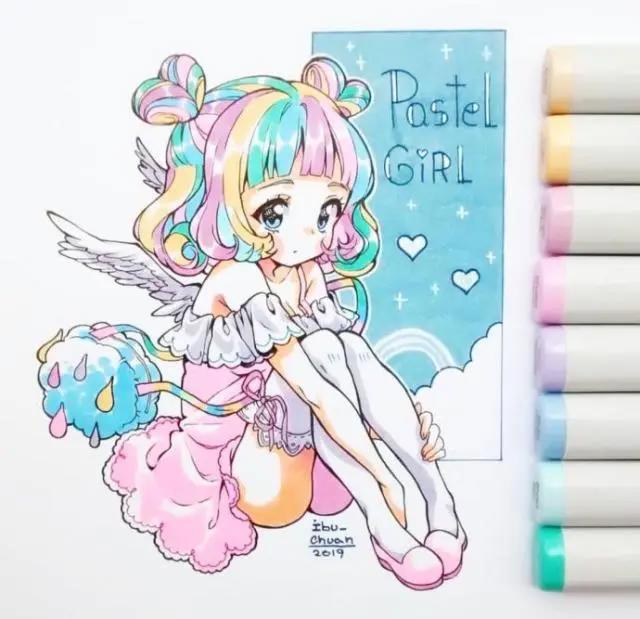 Q版动漫人物手绘图片集，建议初学者收藏的马克笔手绘素材