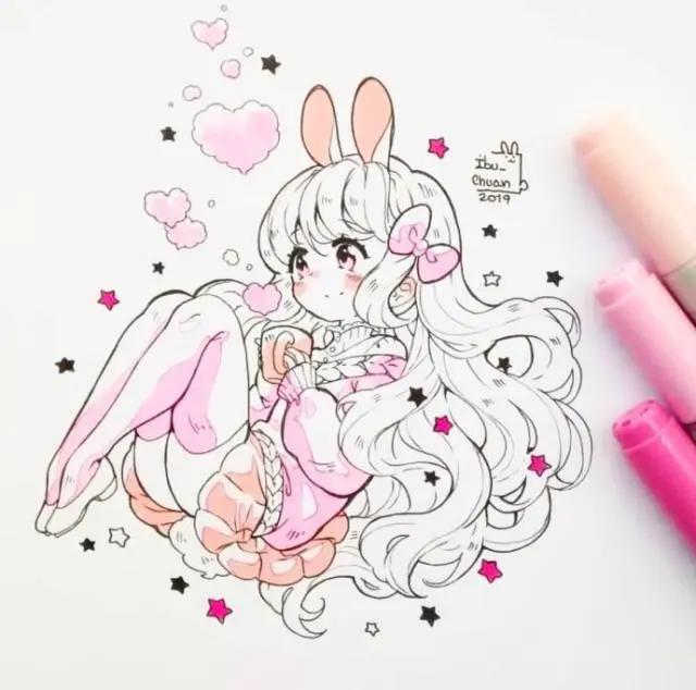 Q版动漫人物手绘图片集，建议初学者收藏的马克笔手绘素材