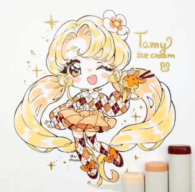 Q版动漫人物手绘图片集，建议初学者收藏的马克笔手绘素材