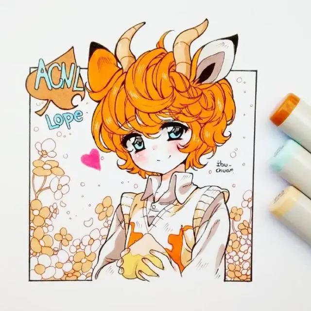 Q版动漫人物手绘图片集，建议初学者收藏的马克笔手绘素材