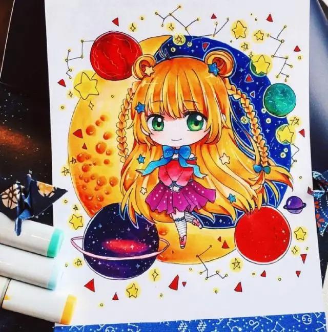 Q版动漫人物手绘图片集，建议初学者收藏的马克笔手绘素材