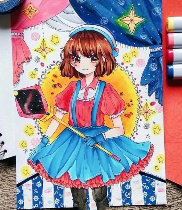 Q版动漫人物手绘图片集，建议初学者收藏的马克笔手绘素材