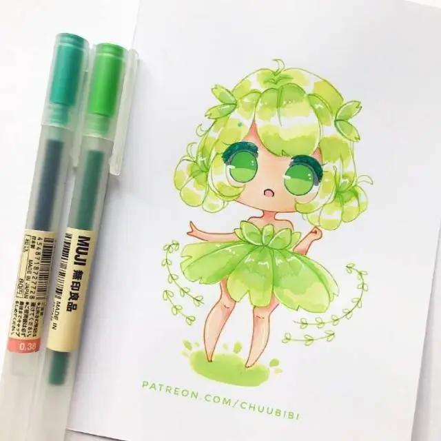 Q版动漫人物手绘图片集，建议初学者收藏的马克笔手绘素材