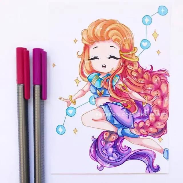 Q版动漫人物手绘图片集，建议初学者收藏的马克笔手绘素材