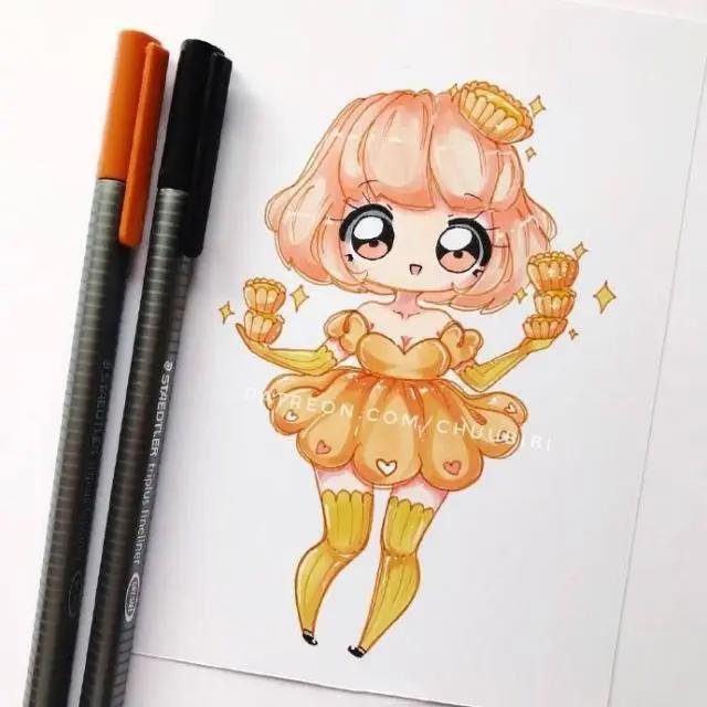 Q版动漫人物手绘图片集，建议初学者收藏的马克笔手绘素材