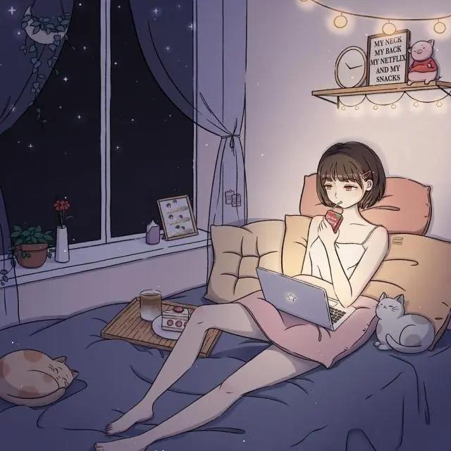 ins风小清新头像，男女生动漫头像集，超好看的精品插画！