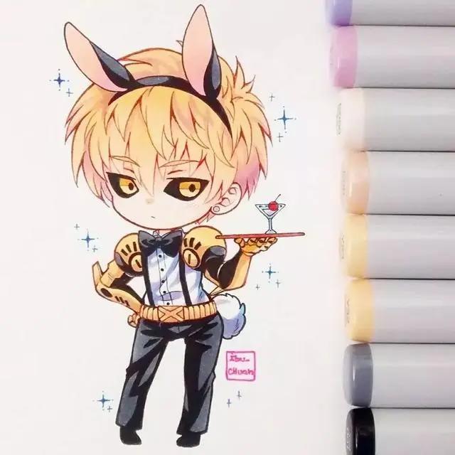 这才是猛男该看的动漫图片，看着心都化了，只是琦玉欠缺了点神韵