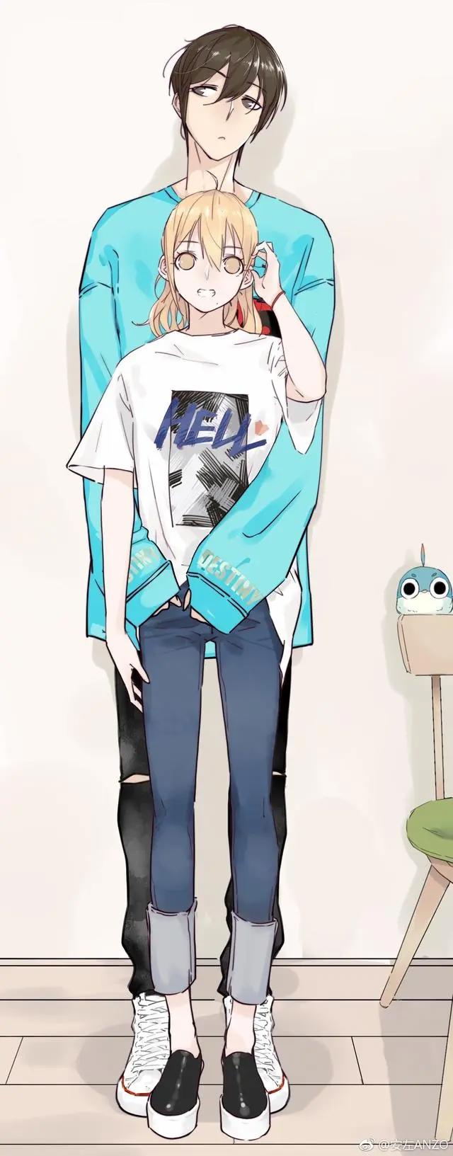 情侣插画动漫头像学习欣赏素材大全合集，双人漫画插图壁纸素材