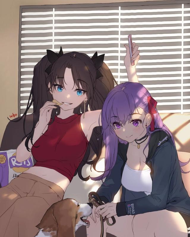 红月未来动漫少女图片