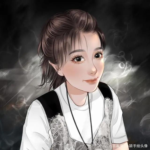 卡通手绘头像，成熟也能很可爱，卡通同样很稳重