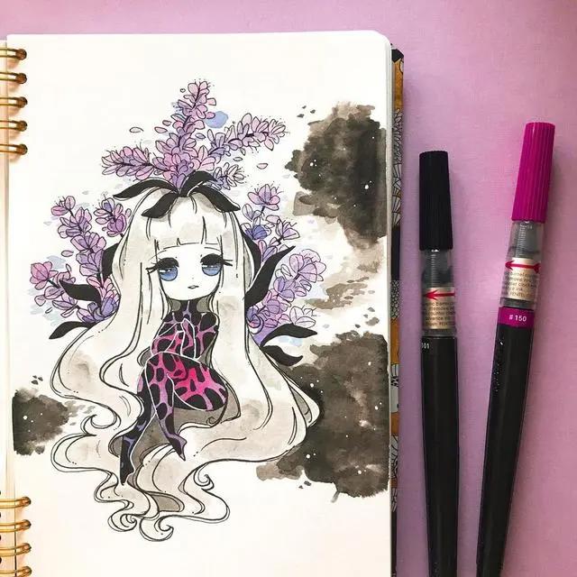 超可爱的q版动漫人物插画集，萌萌哒的小姐姐，每一张都超好看