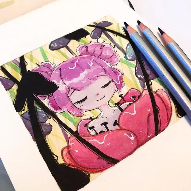 超可爱的q版动漫人物插画集，萌萌哒的小姐姐，每一张都超好看