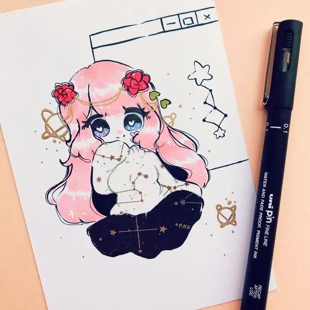 超可爱的q版动漫人物插画集，萌萌哒的小姐姐，每一张都超好看