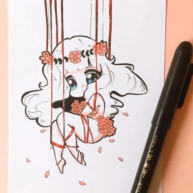 超可爱的q版动漫人物插画集，萌萌哒的小姐姐，每一张都超好看