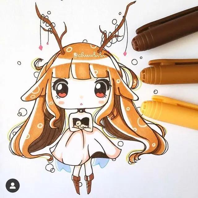 超可爱的q版动漫人物插画集，萌萌哒的小姐姐，每一张都超好看