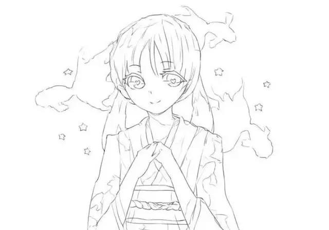 20幅动漫线稿，喜欢画画的不要错过了哦，附彩色原稿