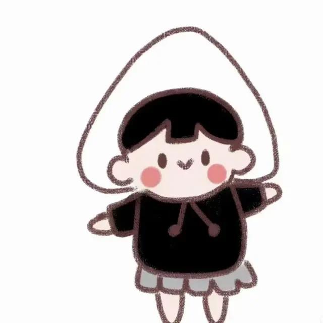 可爱风动漫手绘头像放弃不难但坚持一定很棒！