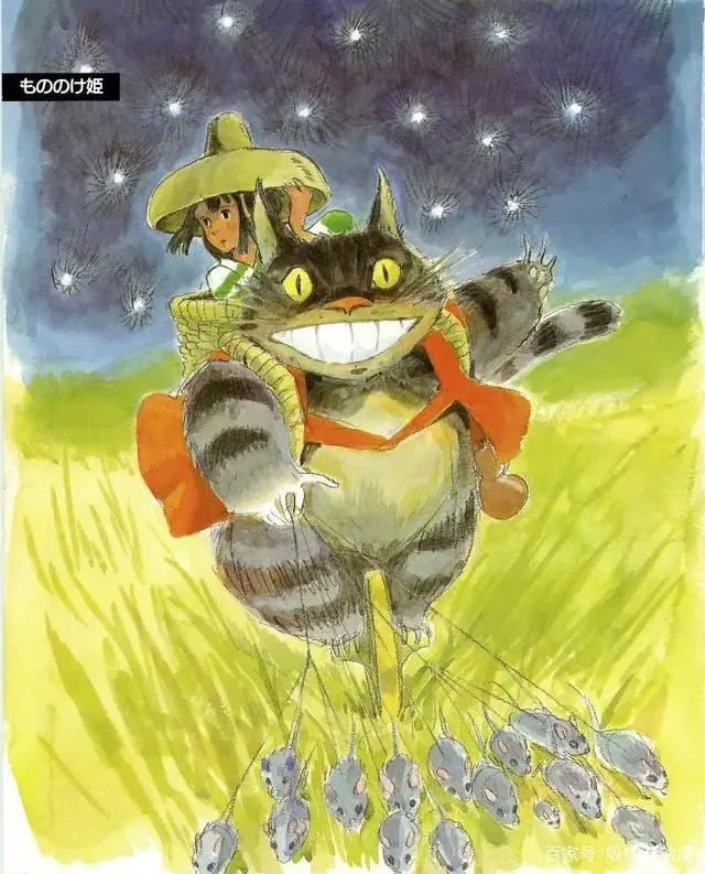 108张宫崎骏动画原画美图，有你最喜欢的波妞哦！