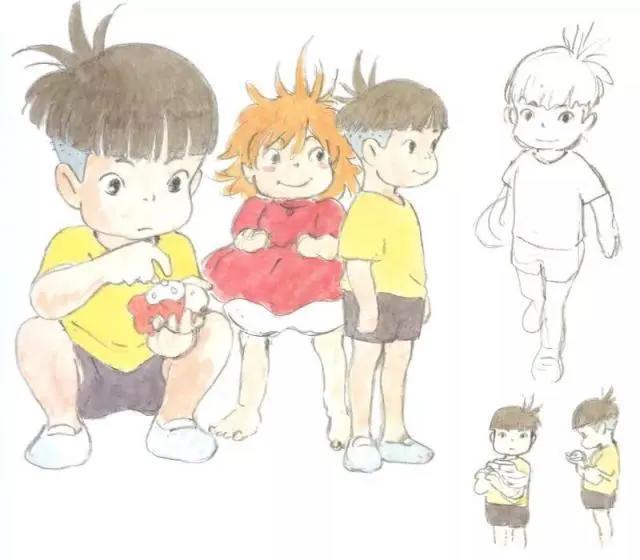 108张宫崎骏动画原画美图，有你最喜欢的波妞哦！