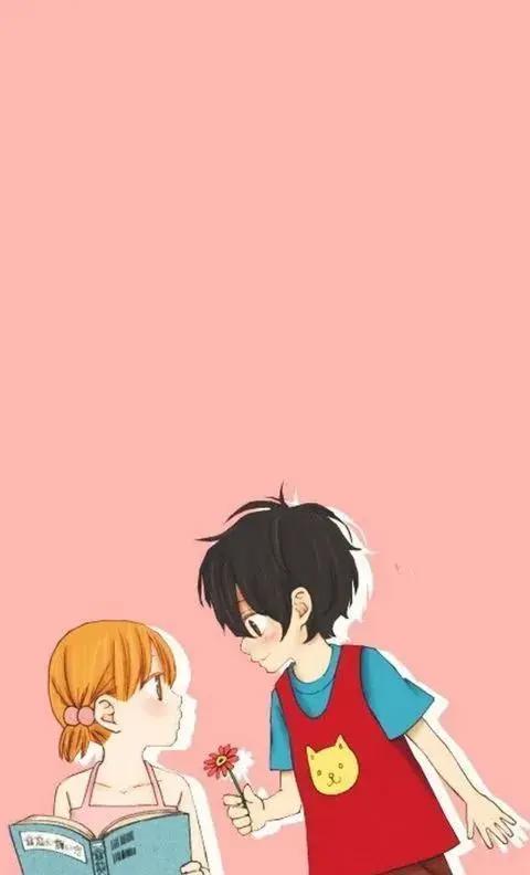 甜甜的动漫情侣图甜得也想恋爱了~