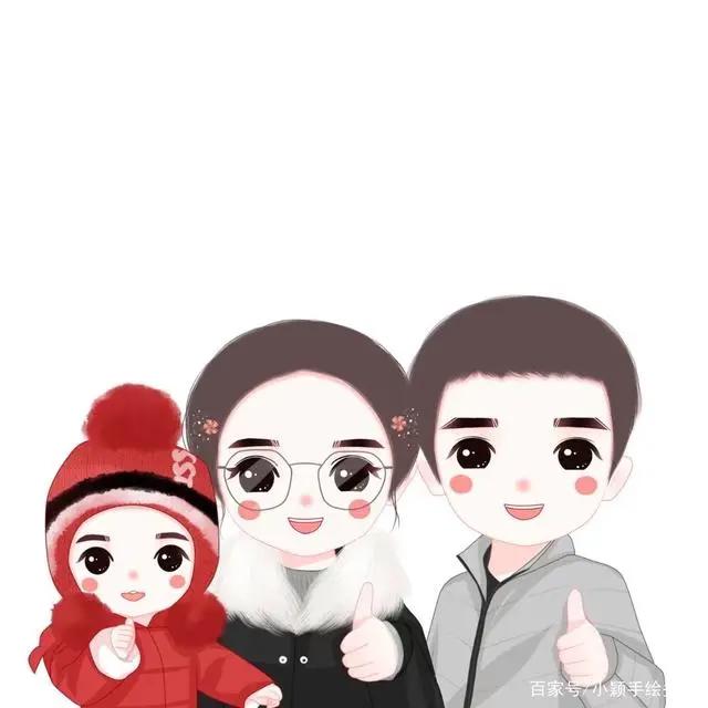 朋友圈个性头像，全家福动漫图片手绘，有你想要的