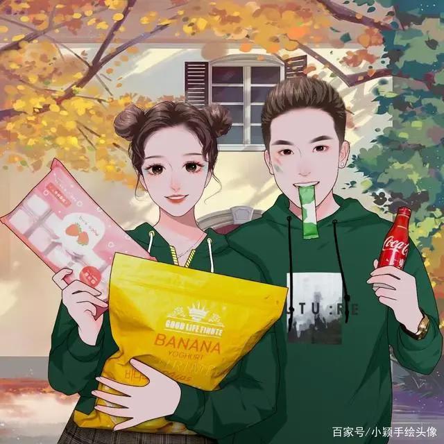 手绘动漫图片，藏在头像里的故事，简单又美好
