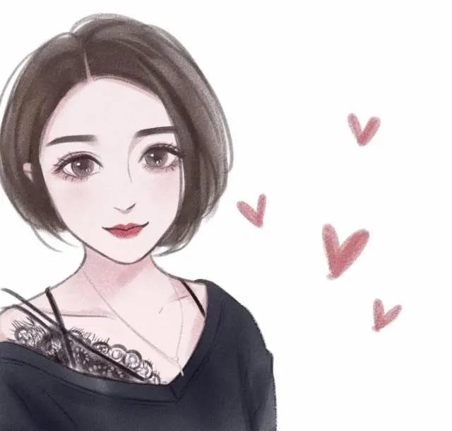 一组甜心漫画风格女生头像来啦！