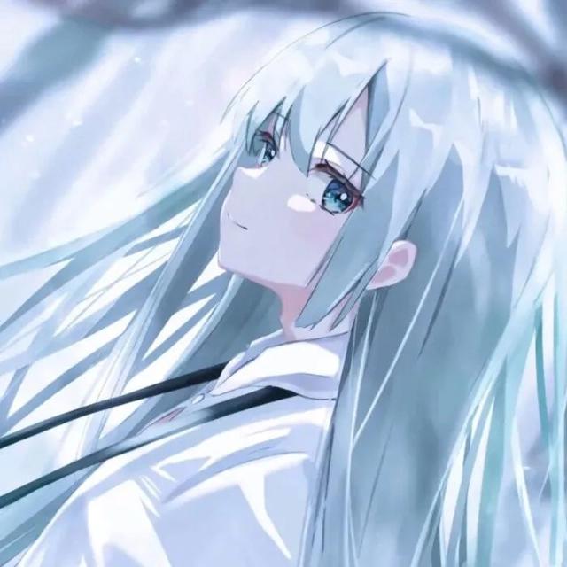 纯净的蓝色系动漫头像｜若当初不识