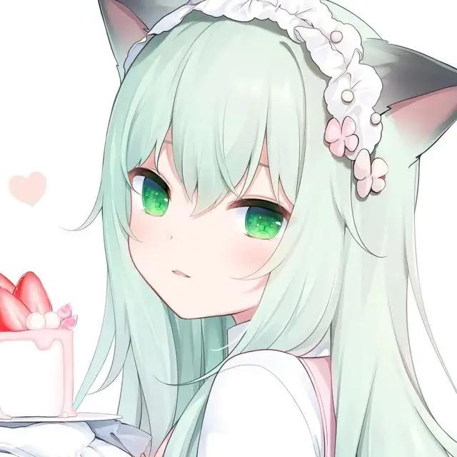 清新绿色系动漫女头