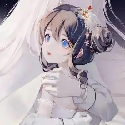 可爱动漫气质风情侣头像，无水印