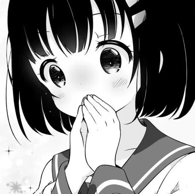 黑白动漫男女生可爱头像