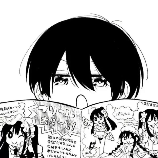 黑白动漫男女生可爱头像