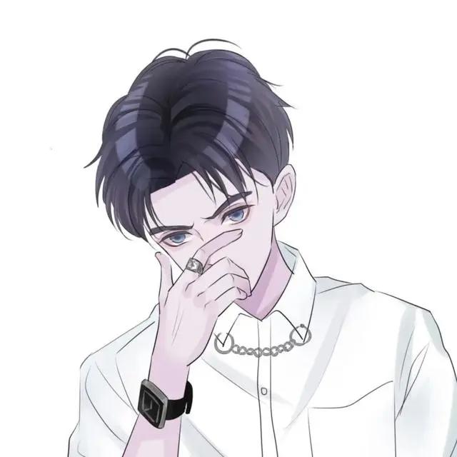 高清动漫男生头像|黑白风