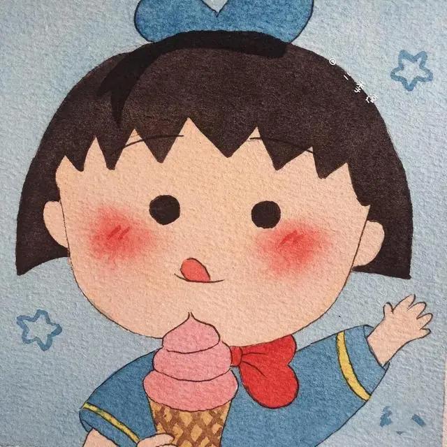 彩绘卡通动漫头像，满满童年纯真的样子