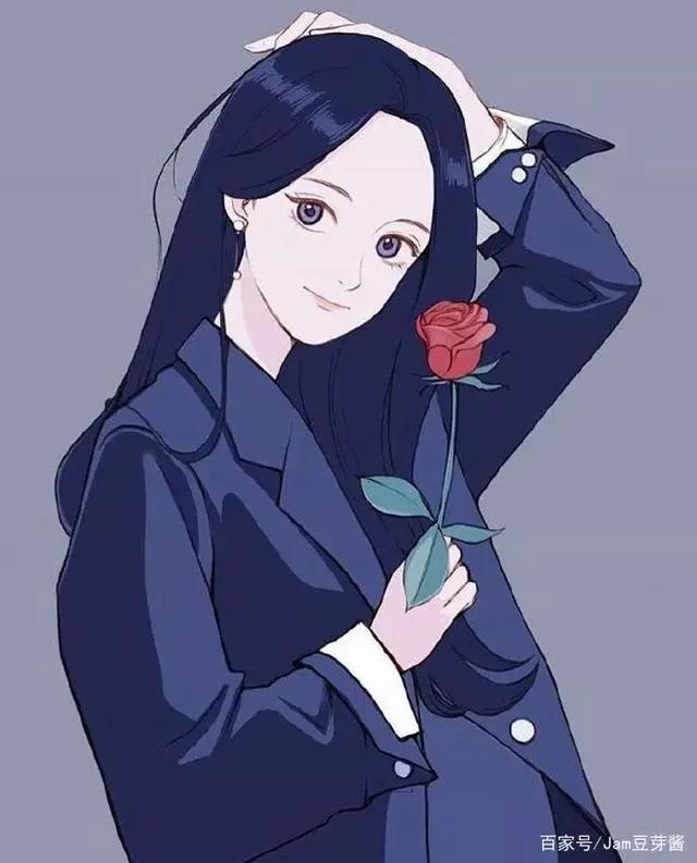 一组少女心十足的好看插画，很适合做卡通动漫头像哦！