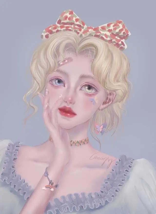 一组超级惊艳的动漫插画头像