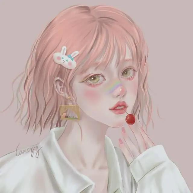 一组超级惊艳的动漫插画头像