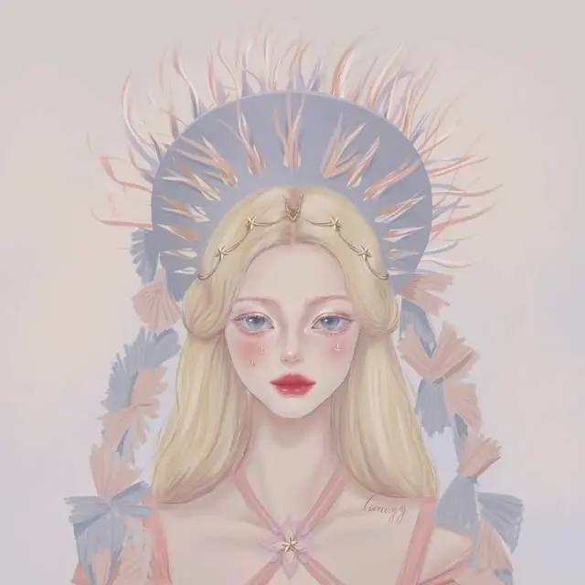 一组超级惊艳的动漫插画头像