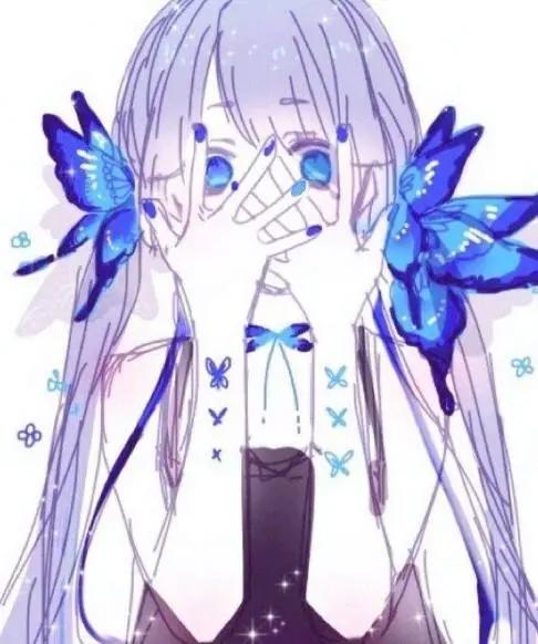 动漫头像：唯美的蓝色系列，蓝色象征着永恒！