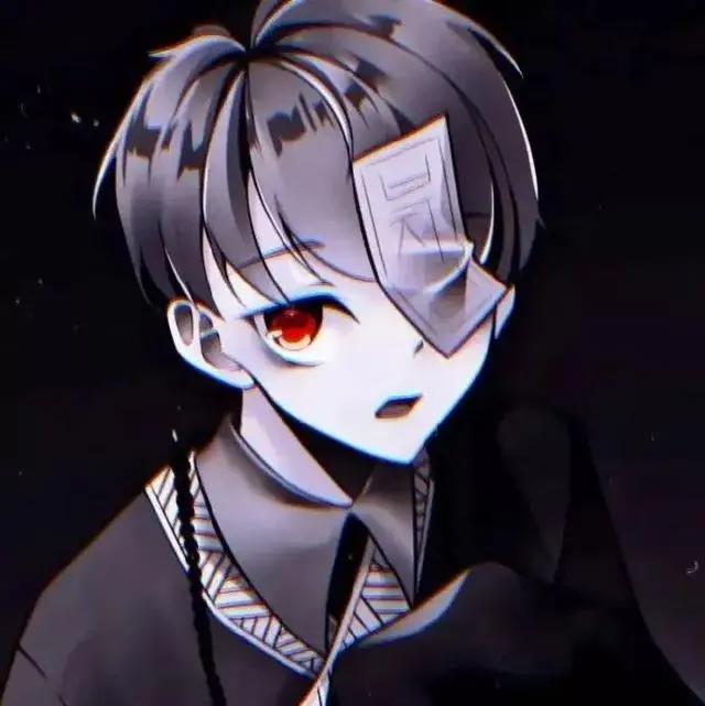 动漫头像：暗黑系男生动漫头像，愿你坚定而温柔