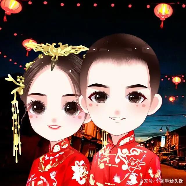 动漫头像设计，温馨幸福的头像，美好甜蜜的爱情
