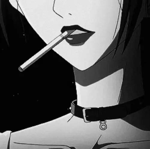 头像｜黑白动漫女生头像